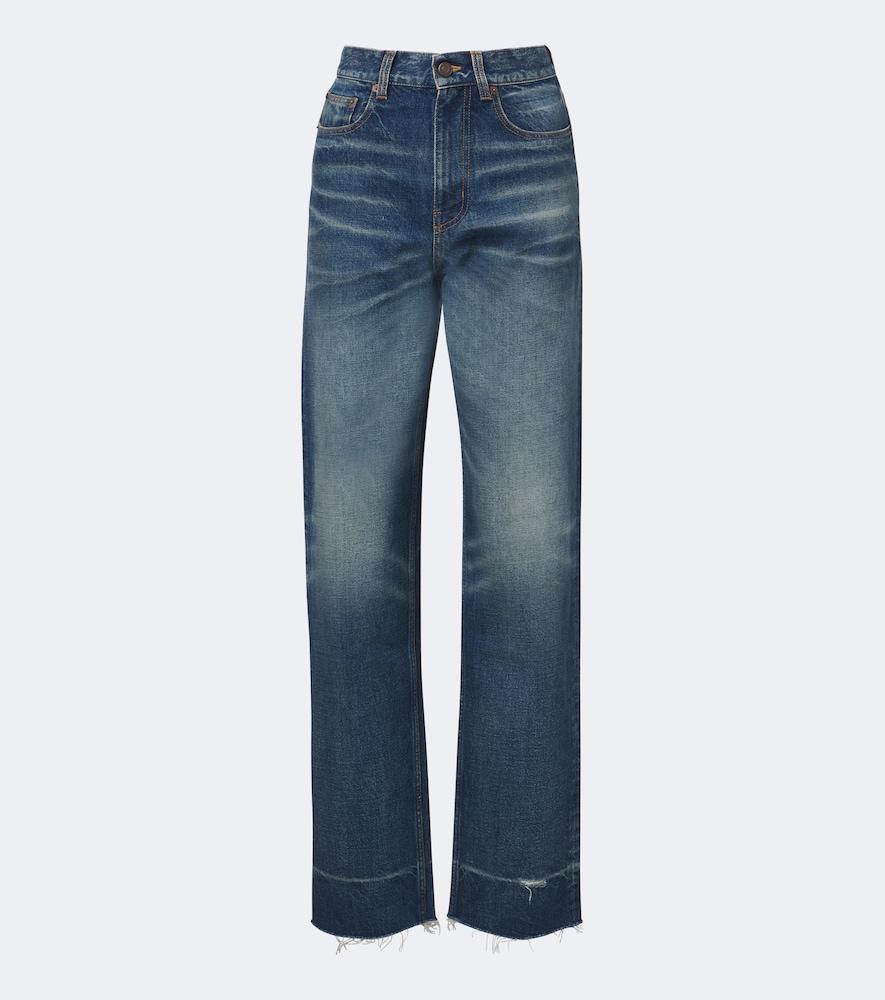 chloé faded straight jeans