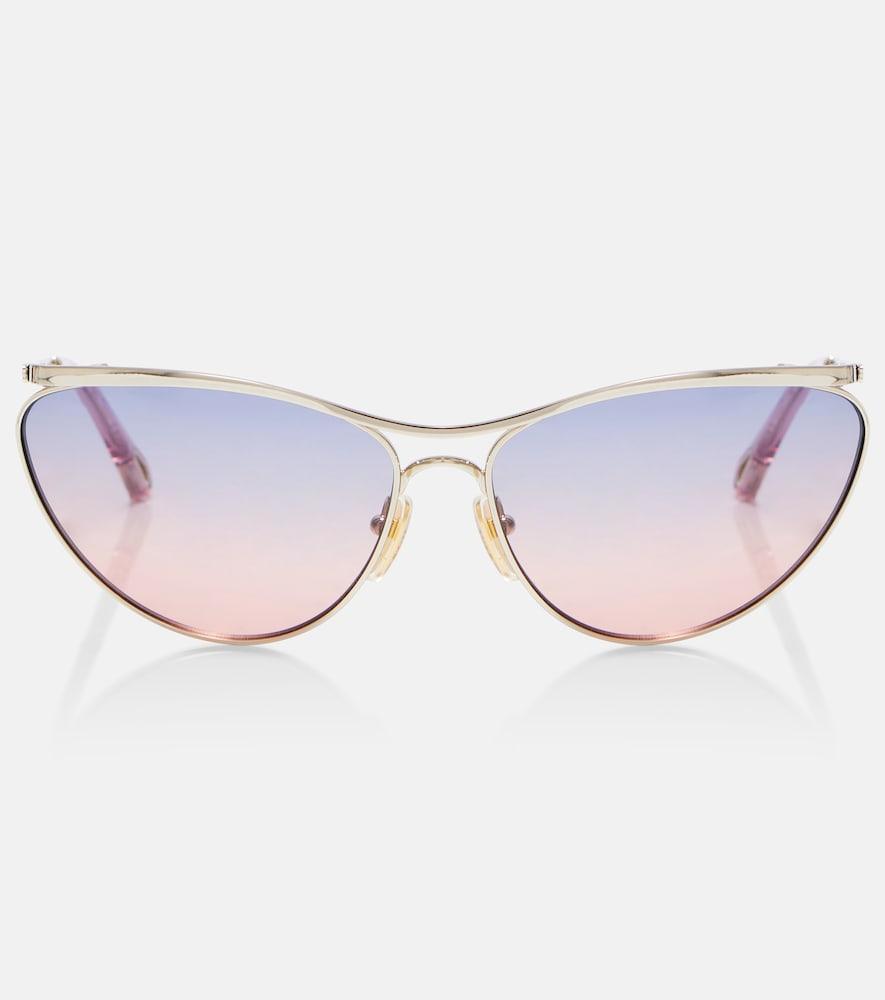 chloé fashion show cat-eye sunglasses