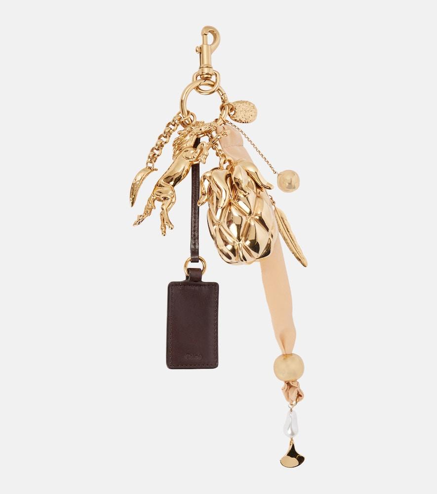 chloé giga pineapple leather bag charm