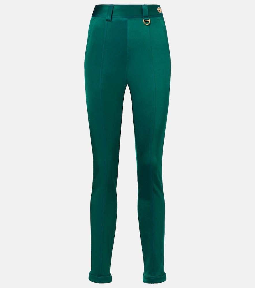chloé high-rise jersey slim pants