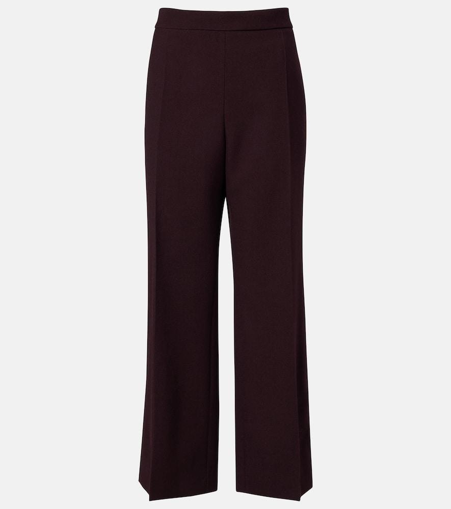 chloé high-rise virgin wool wide-leg pants