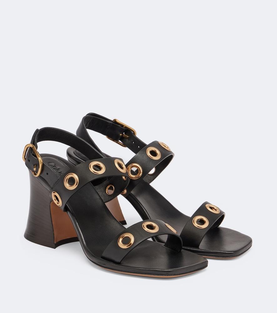 chloé janis leather sandals