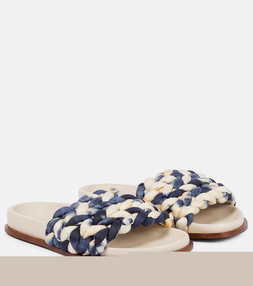 chloé kacey tie-dye woven slides