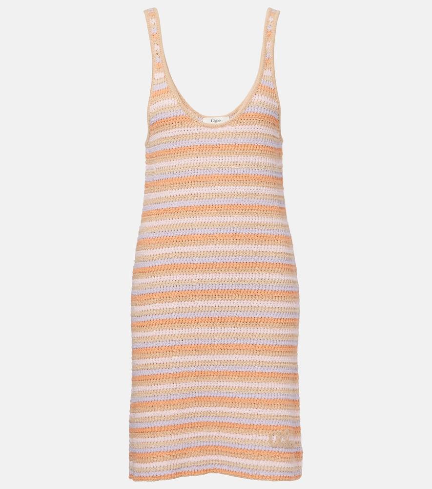 chloé knitted cotton minidress