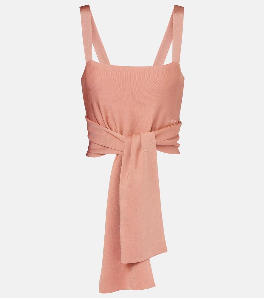 chloé knitted crop top