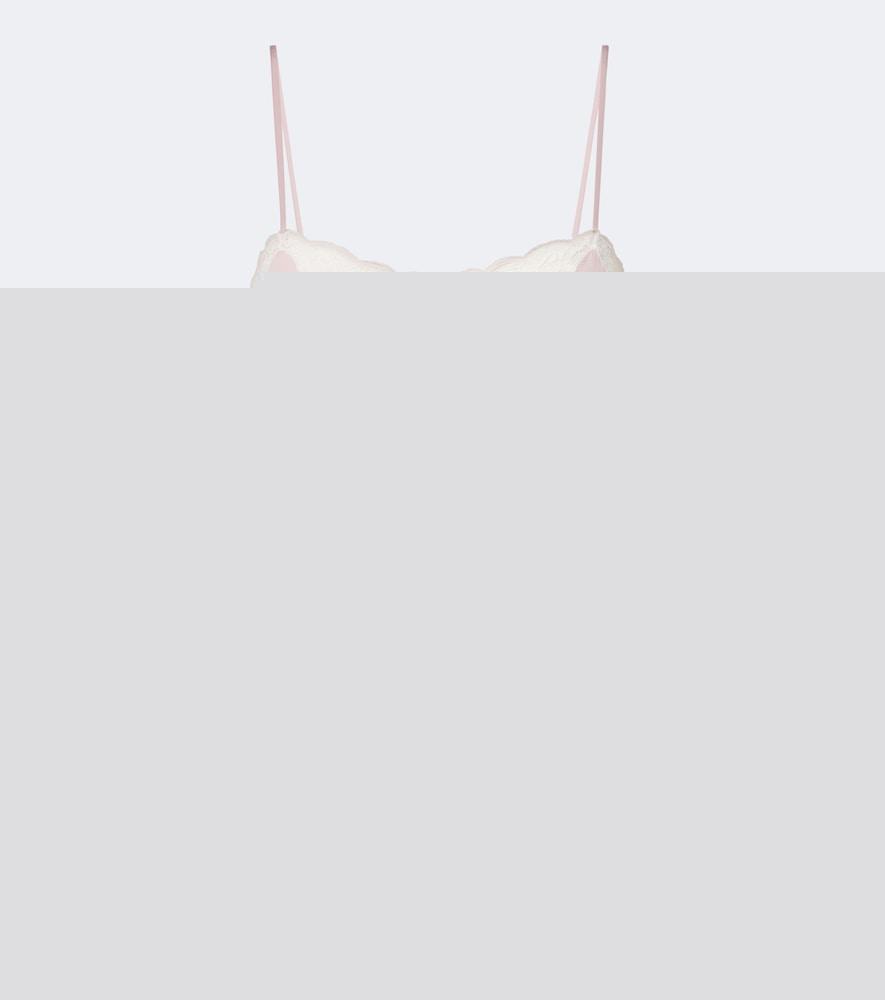 chloé lace-trimmed silk crêpe de chine camisole