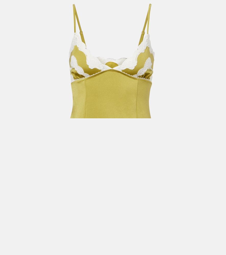 chloé lace-trimmed slip dress