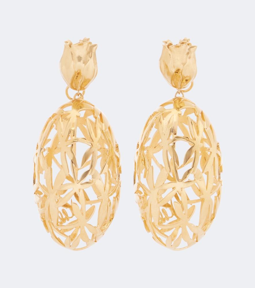 chloé laiton drop earrings