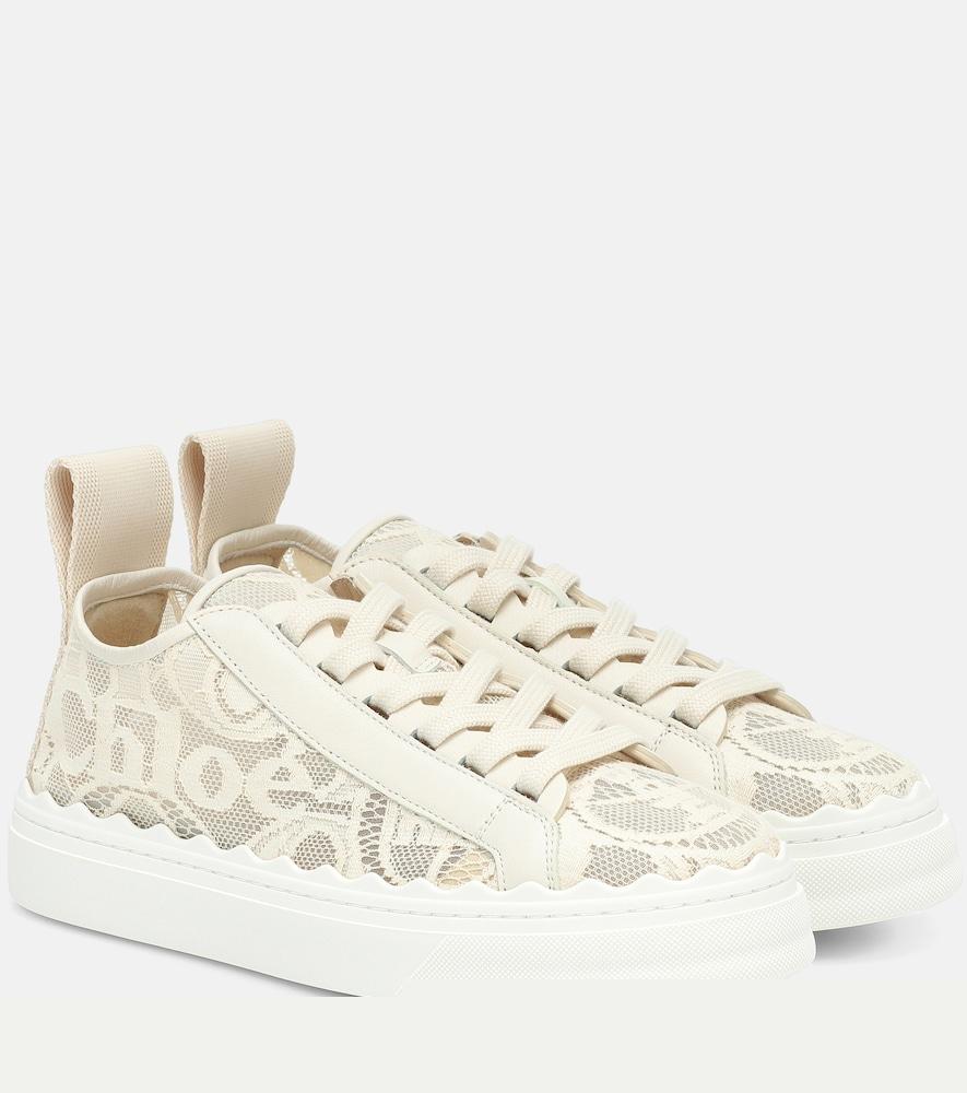 chloé lauren lace sneakers