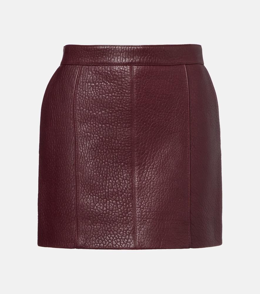 chloé leather miniskirt