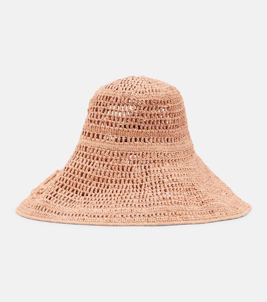 chloé logo woven sun hat