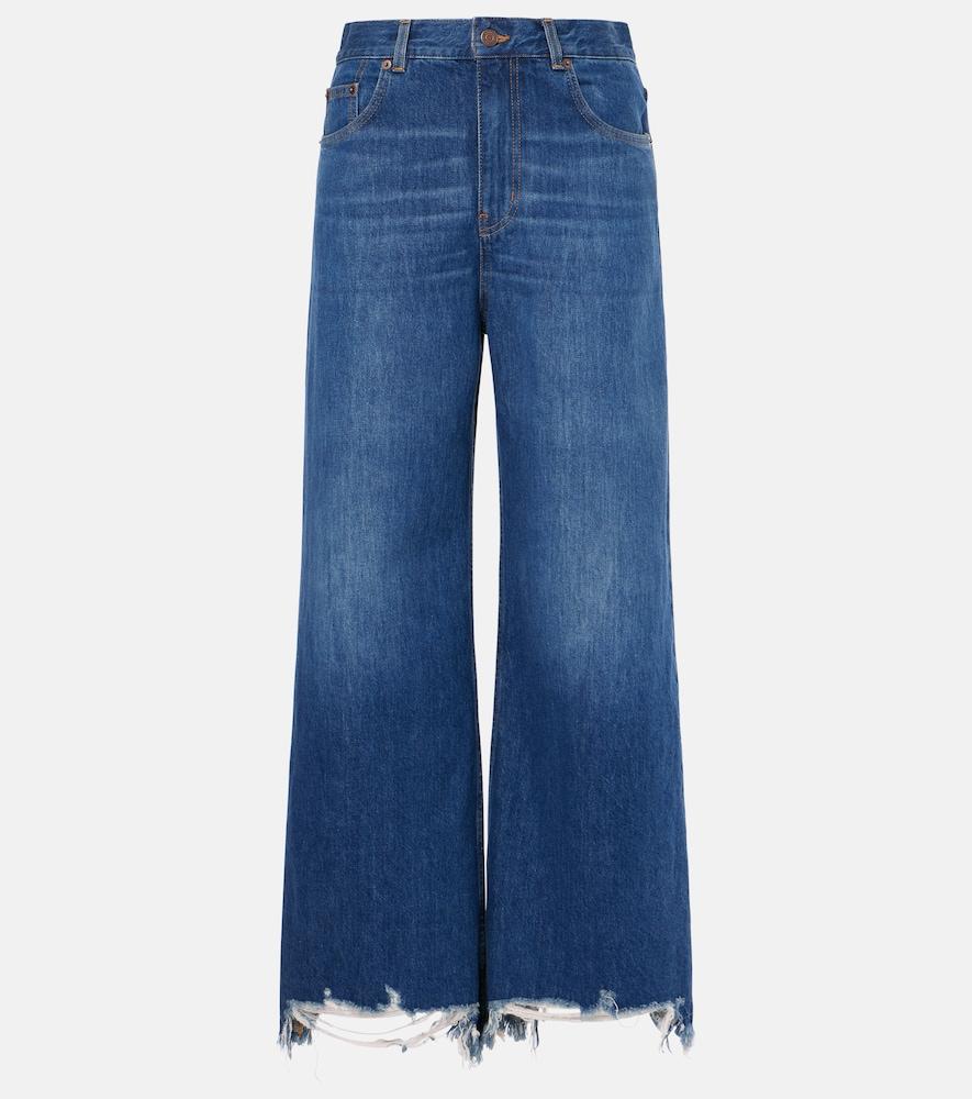 chloé mid-rise wide-leg jeans