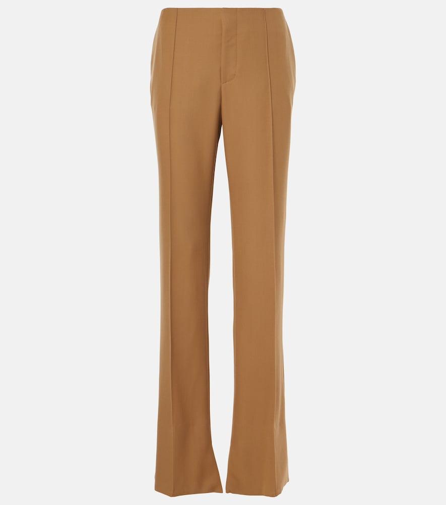chloé mid-rise wool straight pants