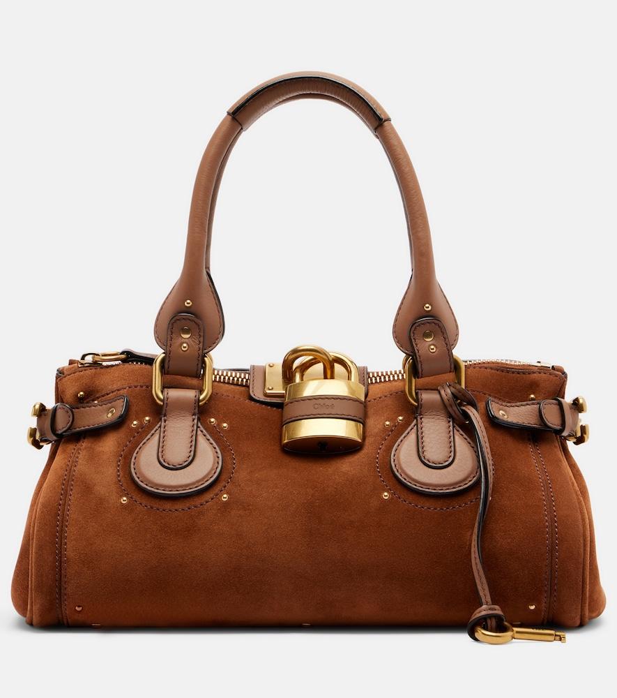 chloé paddington suede shoulder bag