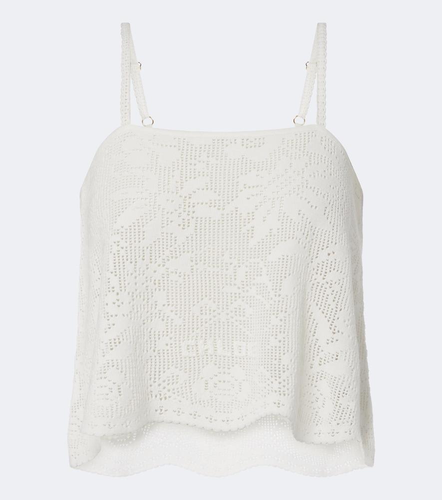 chloé pointelle cotton top