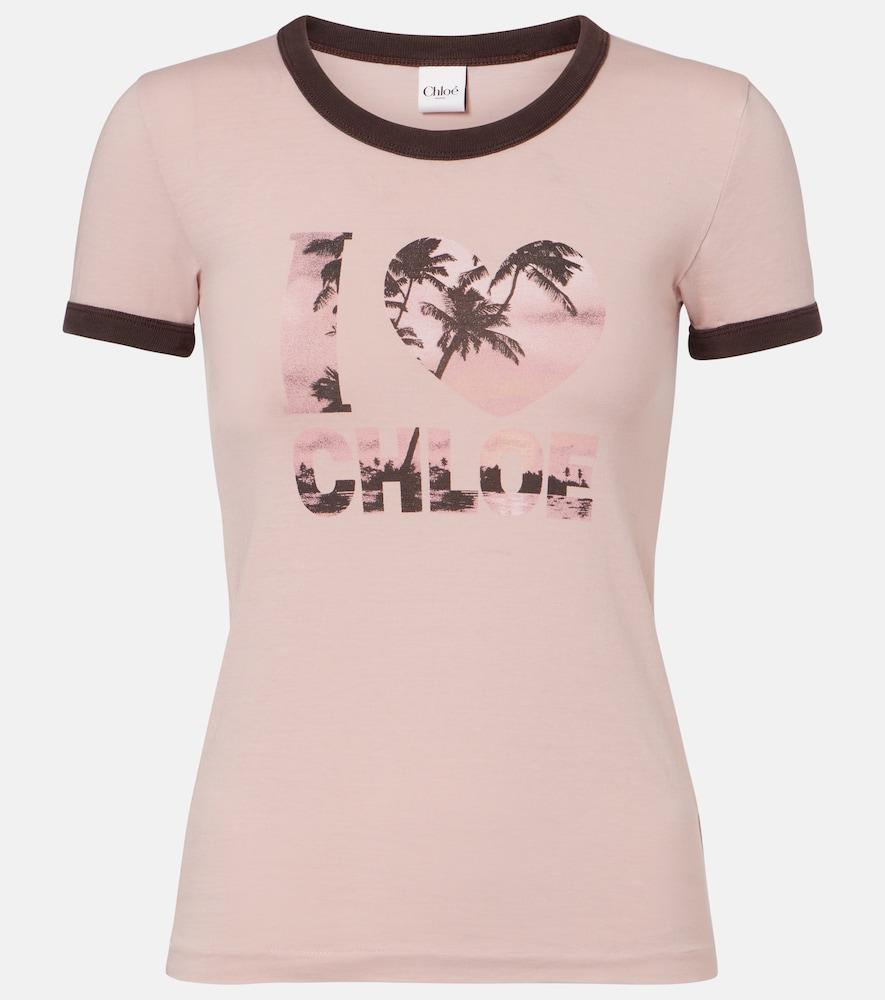 chloé printed cotton t-shirt