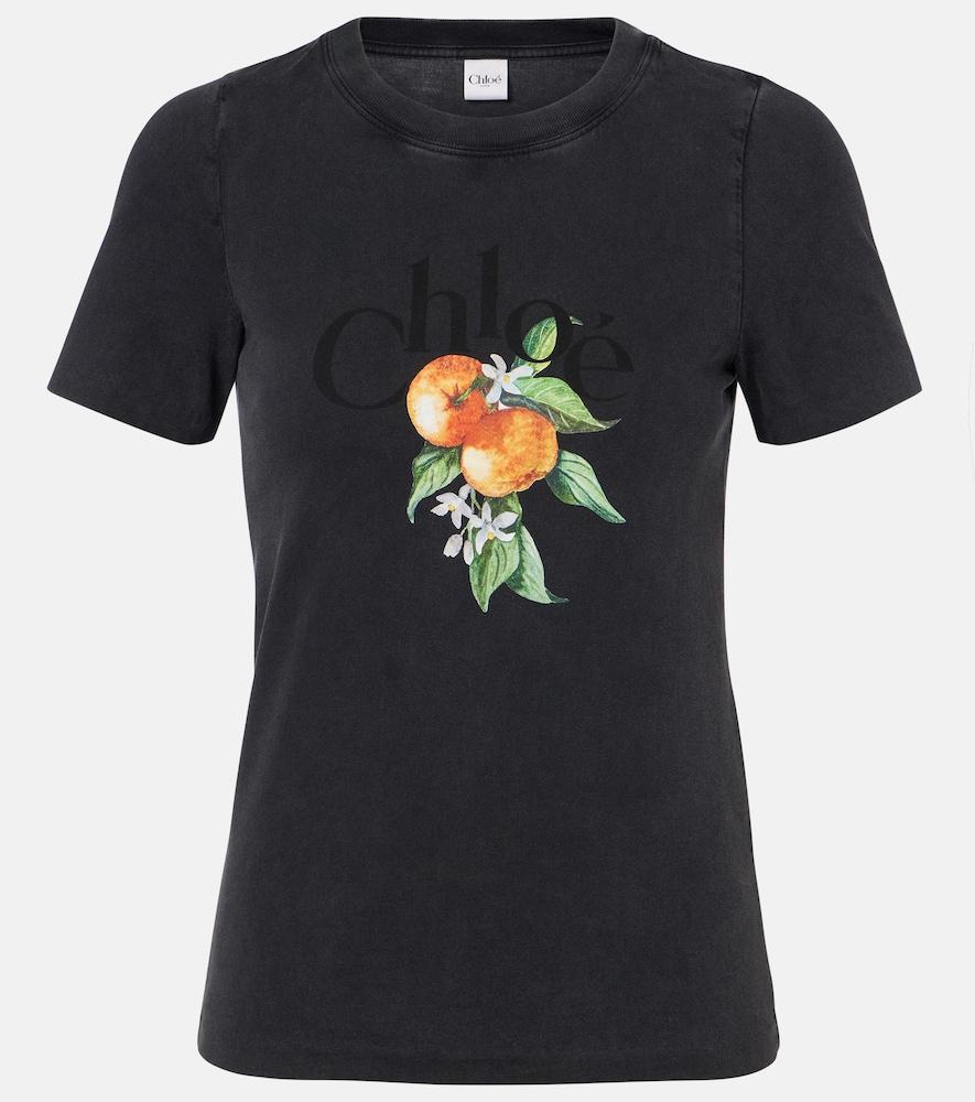 chloé printed cotton t-shirt
