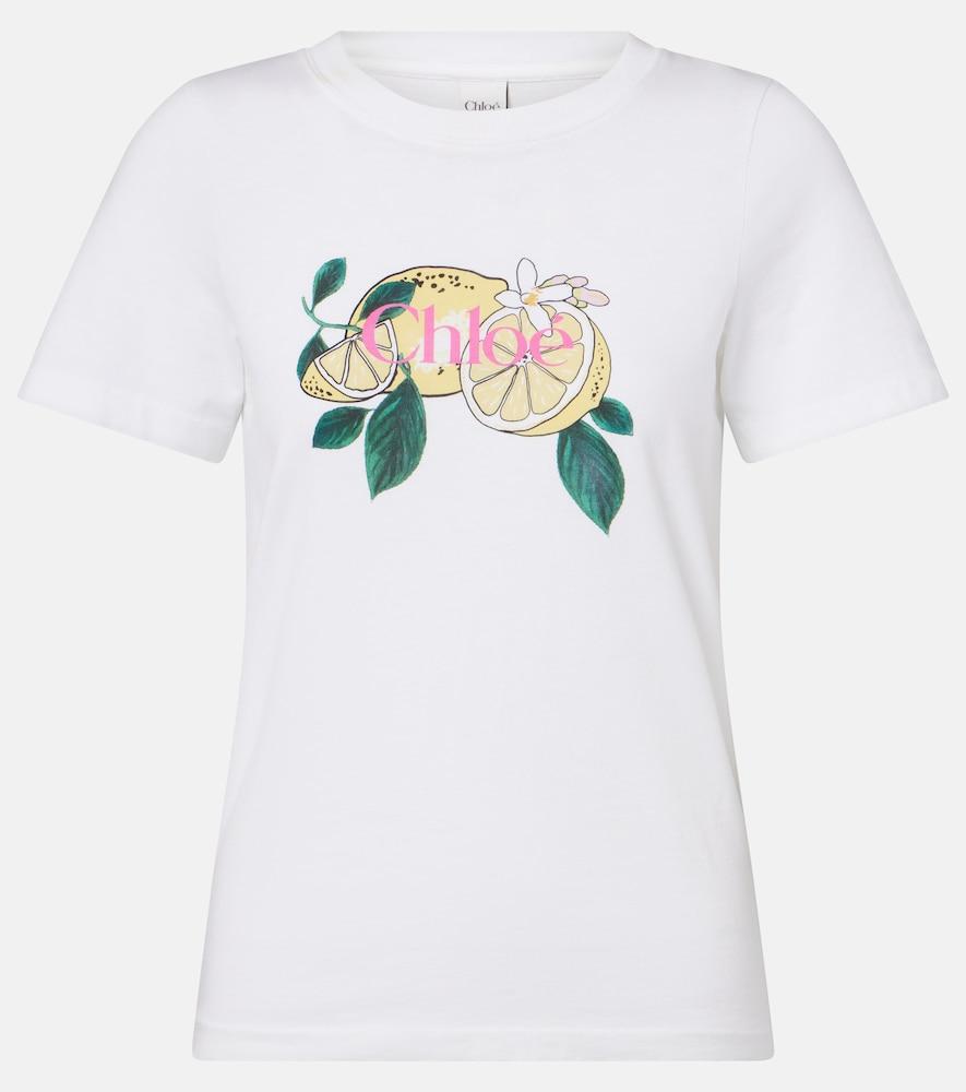 chloé printed cotton t-shirt