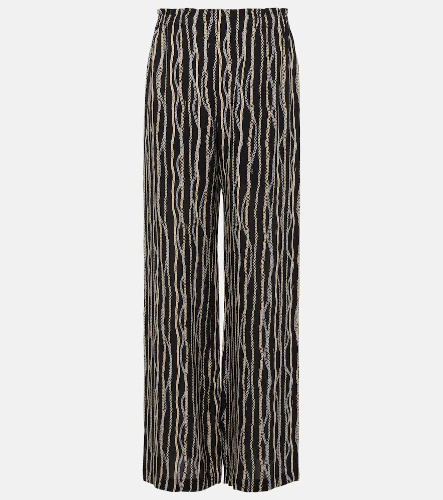 chloé printed silk pants