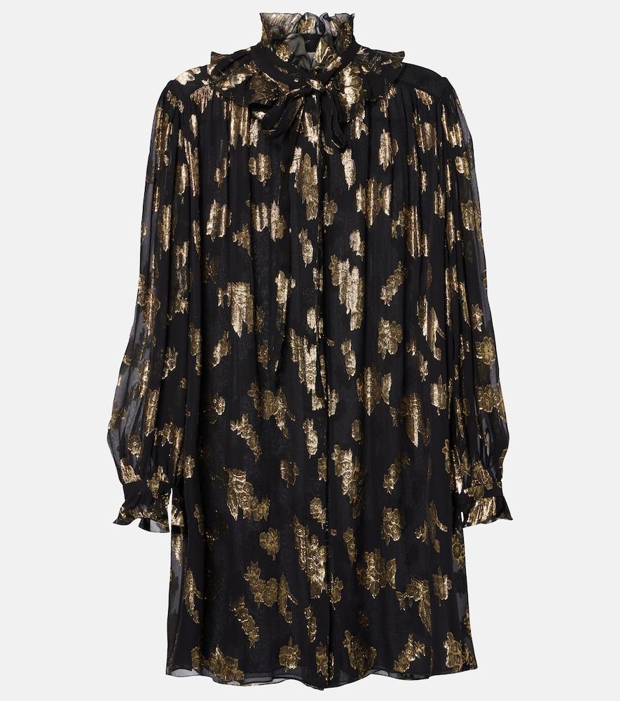 chloé ruffled silk-blend minidress