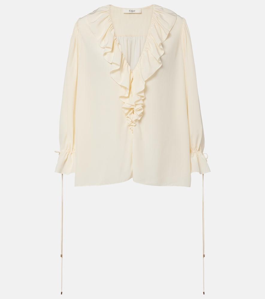 chloé ruffled silk blouse