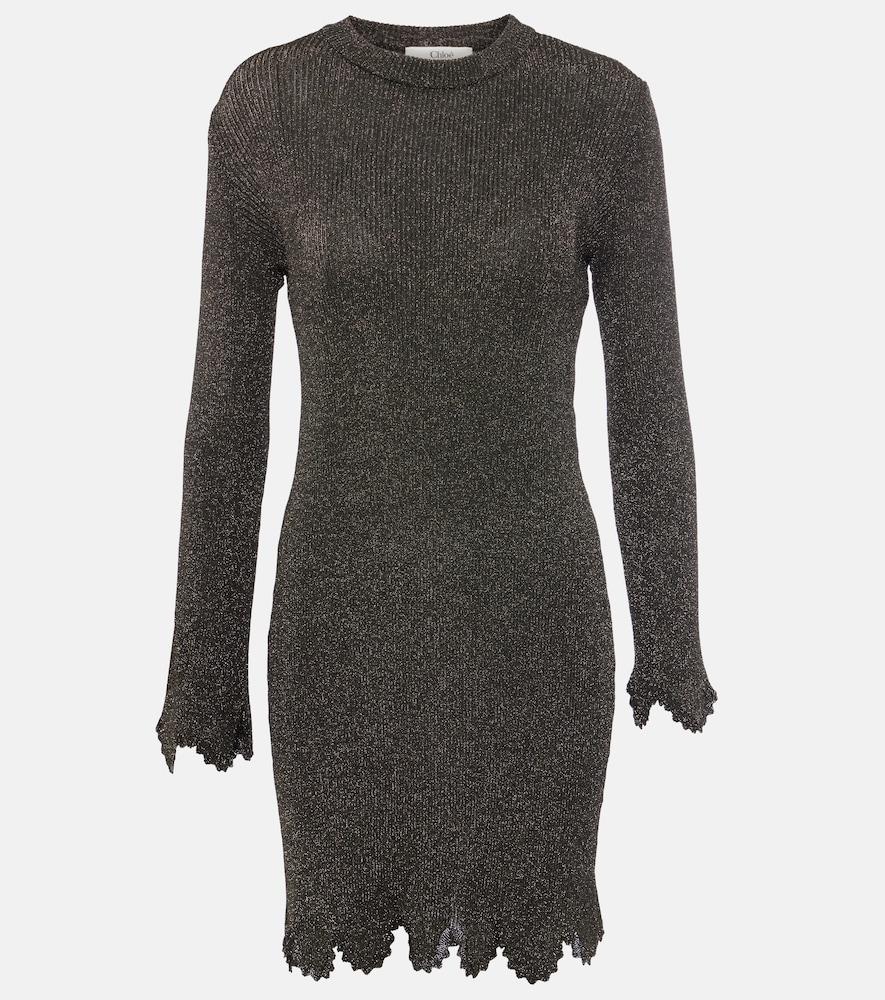 chloé scalloped sweater dress