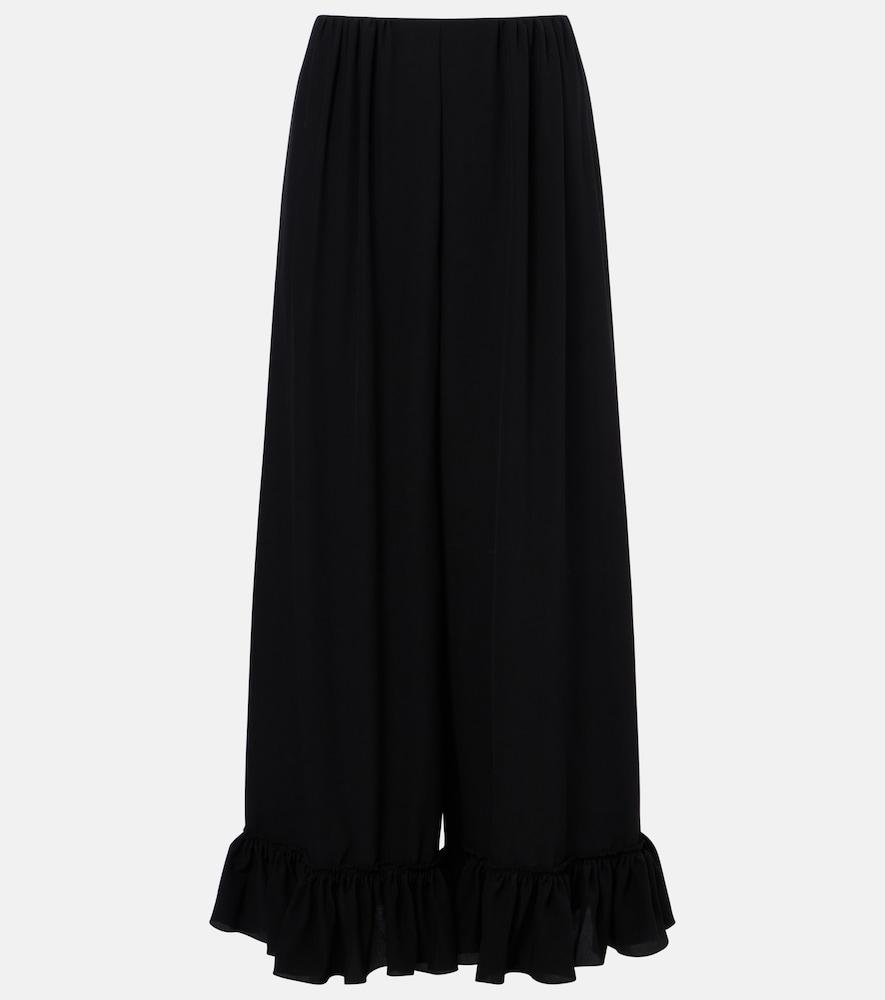 chloé silk crêpe de chine wide-leg pants