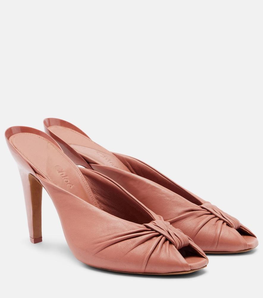 chloé suzie leather mules