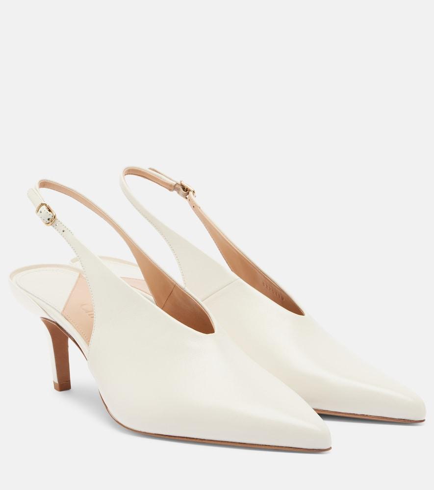 chloé suzie leather slingback pumps