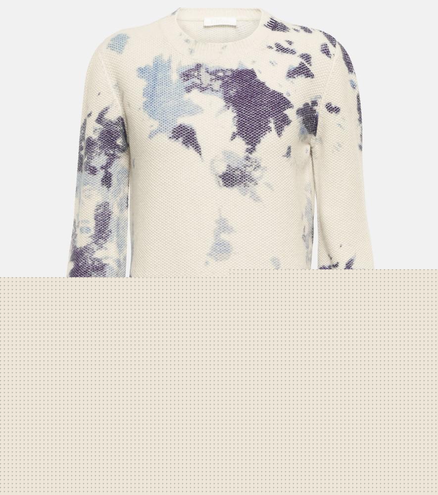 chloé tie-dye cashmere minidress