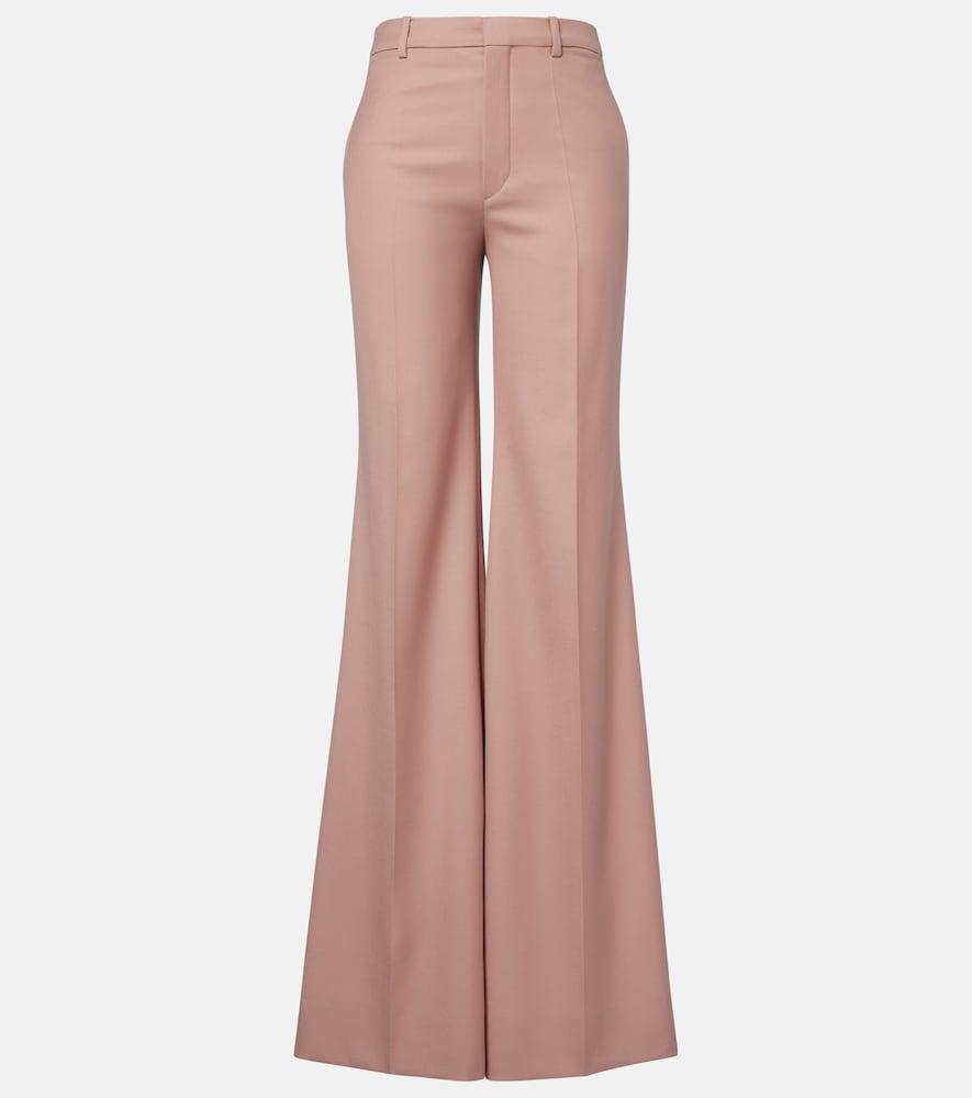 chloé virgin wool flared pants