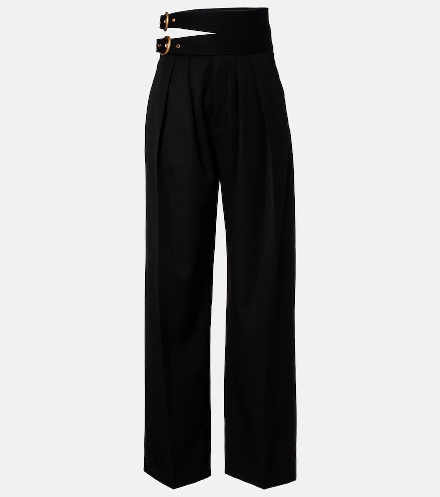 chloé virgin wool wide-leg pants