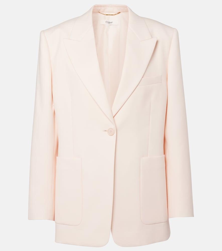 chloé wool gabardine suit jacket