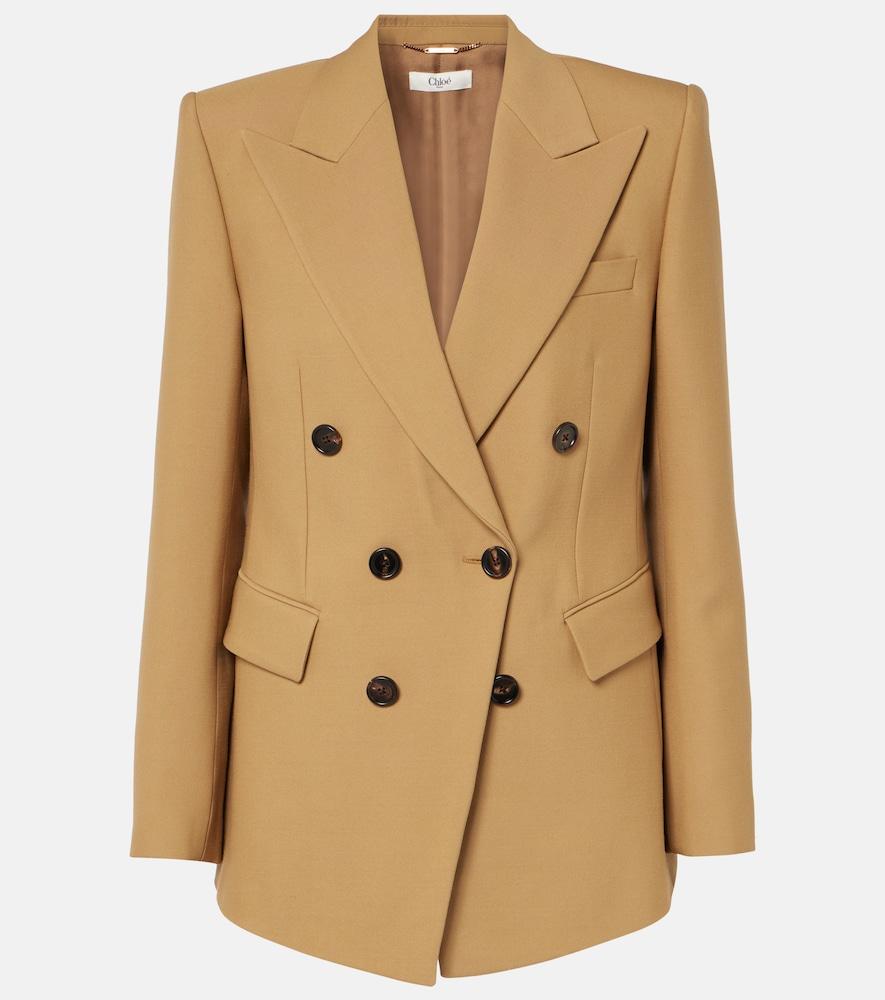 chloé wool grain de poudre blazer