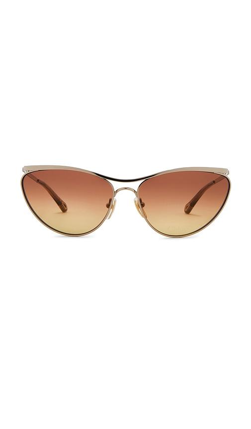 chloe cat eye sunglasses in orange.
