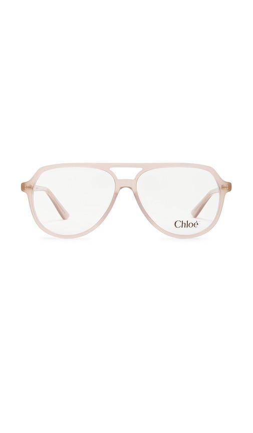 chloe judy eyeglasses in beige.