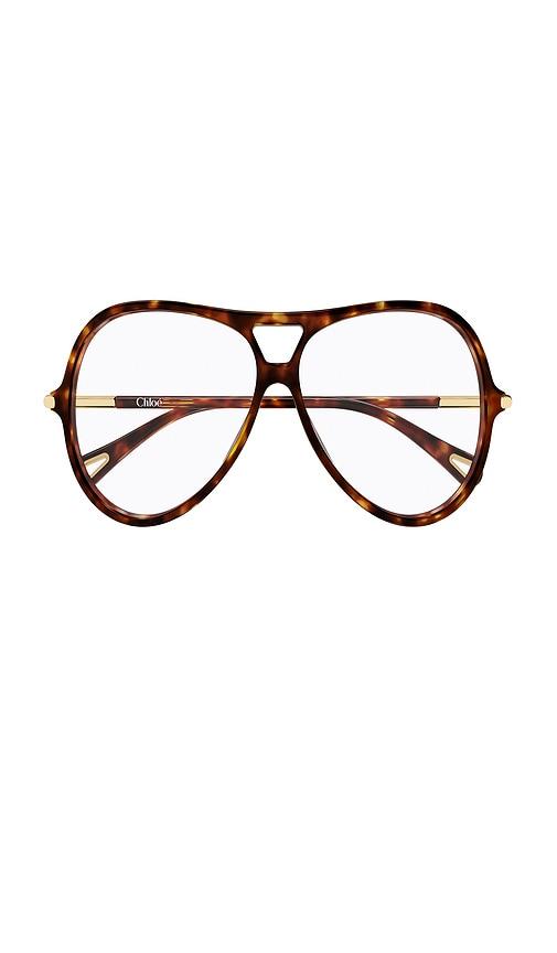 chloe round sunglasses in cognac.