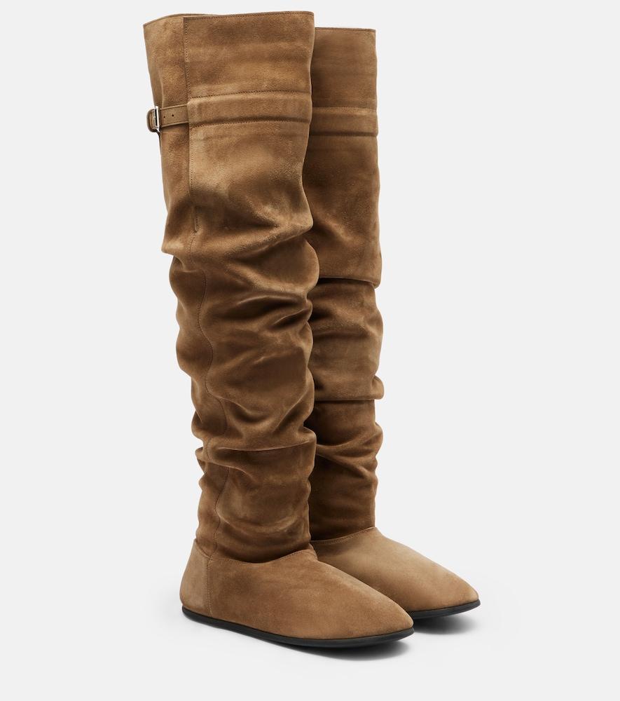 christen big boot suede over-the-knee boots