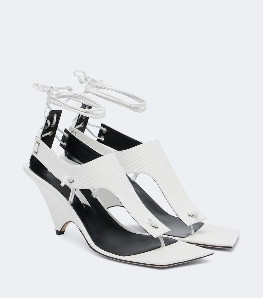 christen edge leather sandals