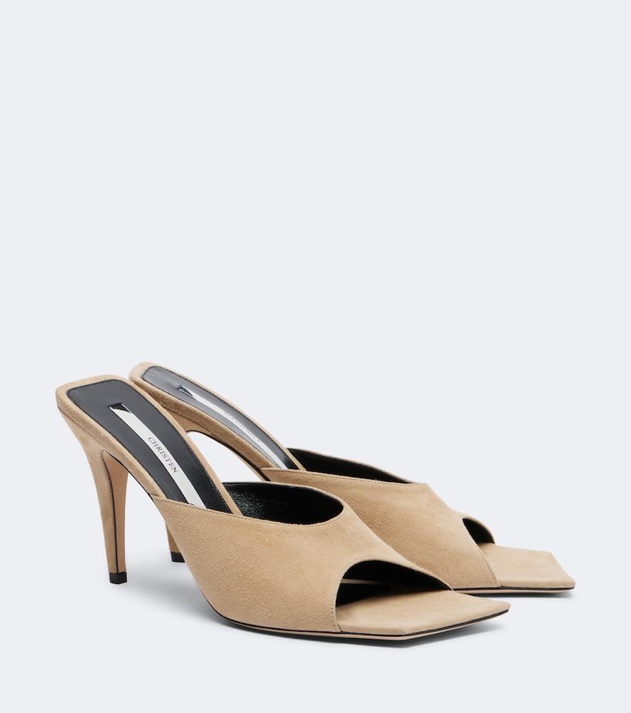 christen edge suede mules