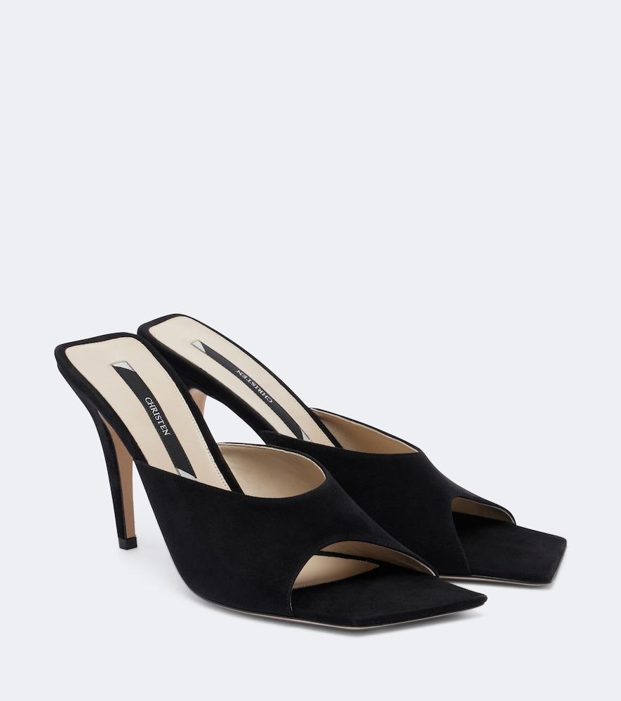 christen edge suede mules