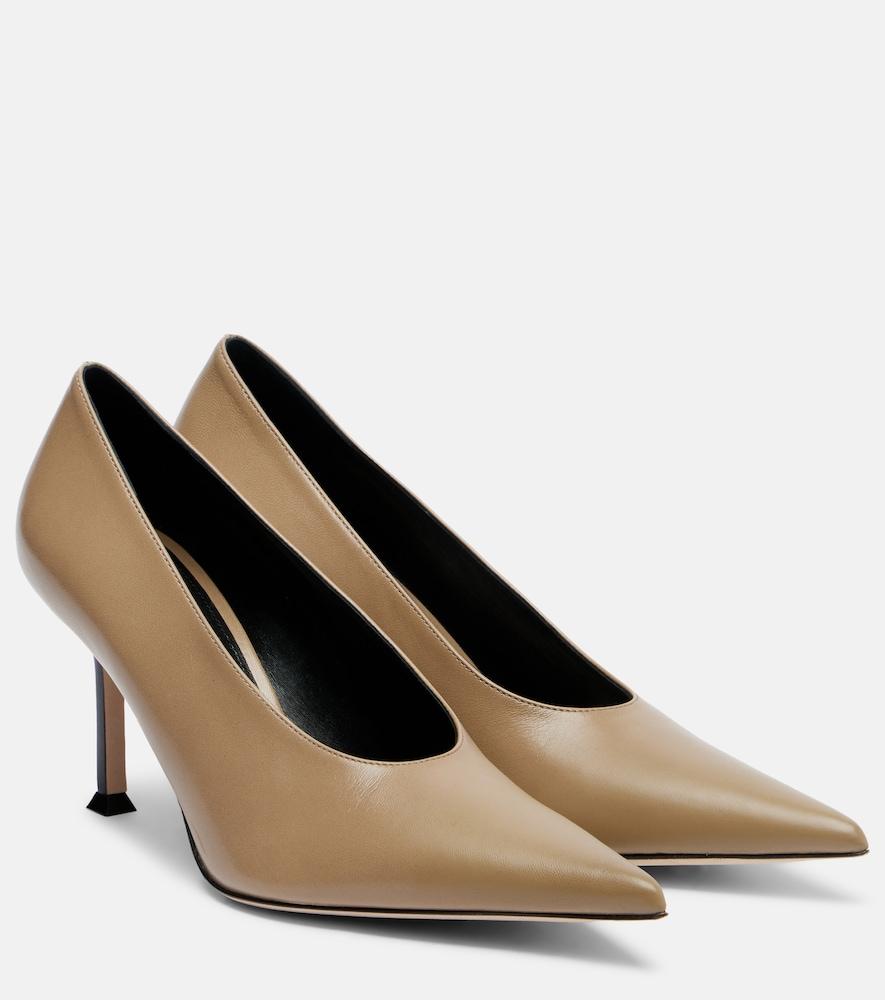 christen helix leather pumps