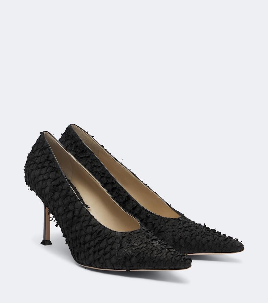 christen helix leather pumps