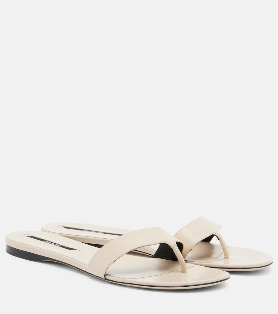 christen helix leather thong sandals