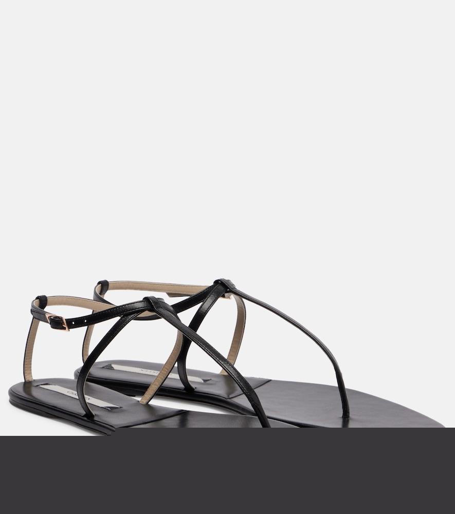 christen mono strap leather thong sandals