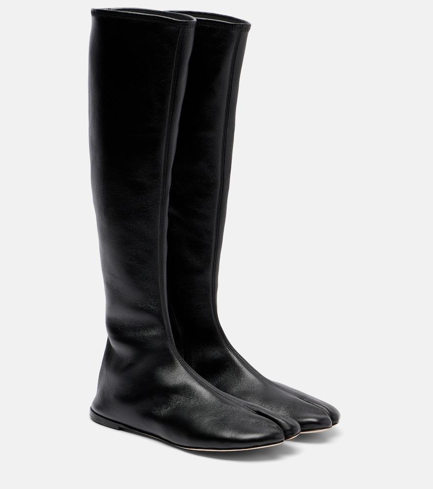 christen tabi leather knee-high boots