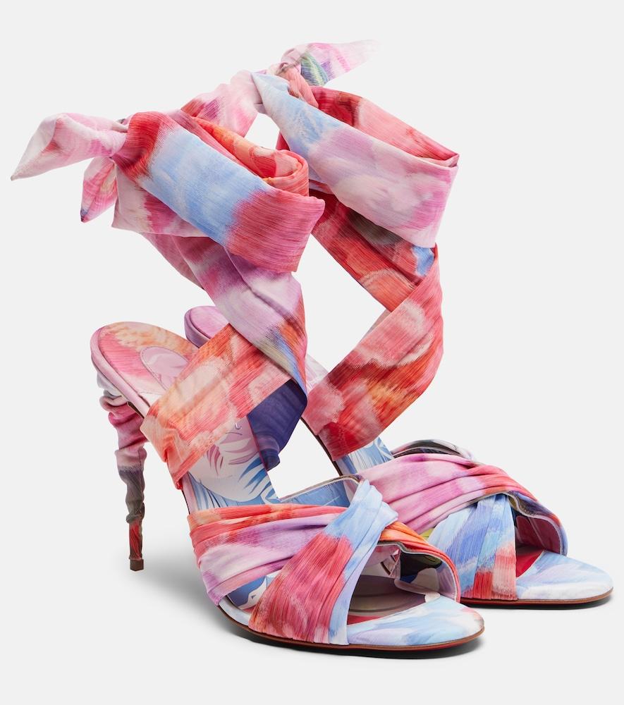 christian louboutin affabula floral sandals