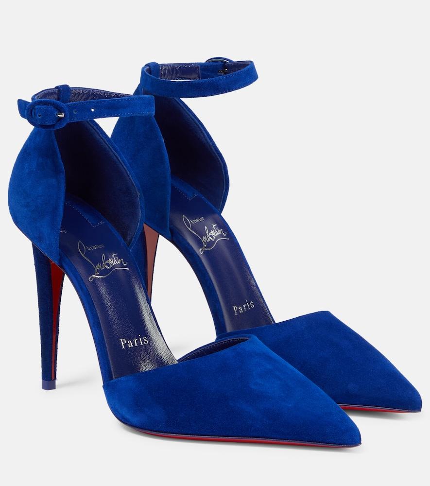 christian louboutin astrida bride 100 suede pumps