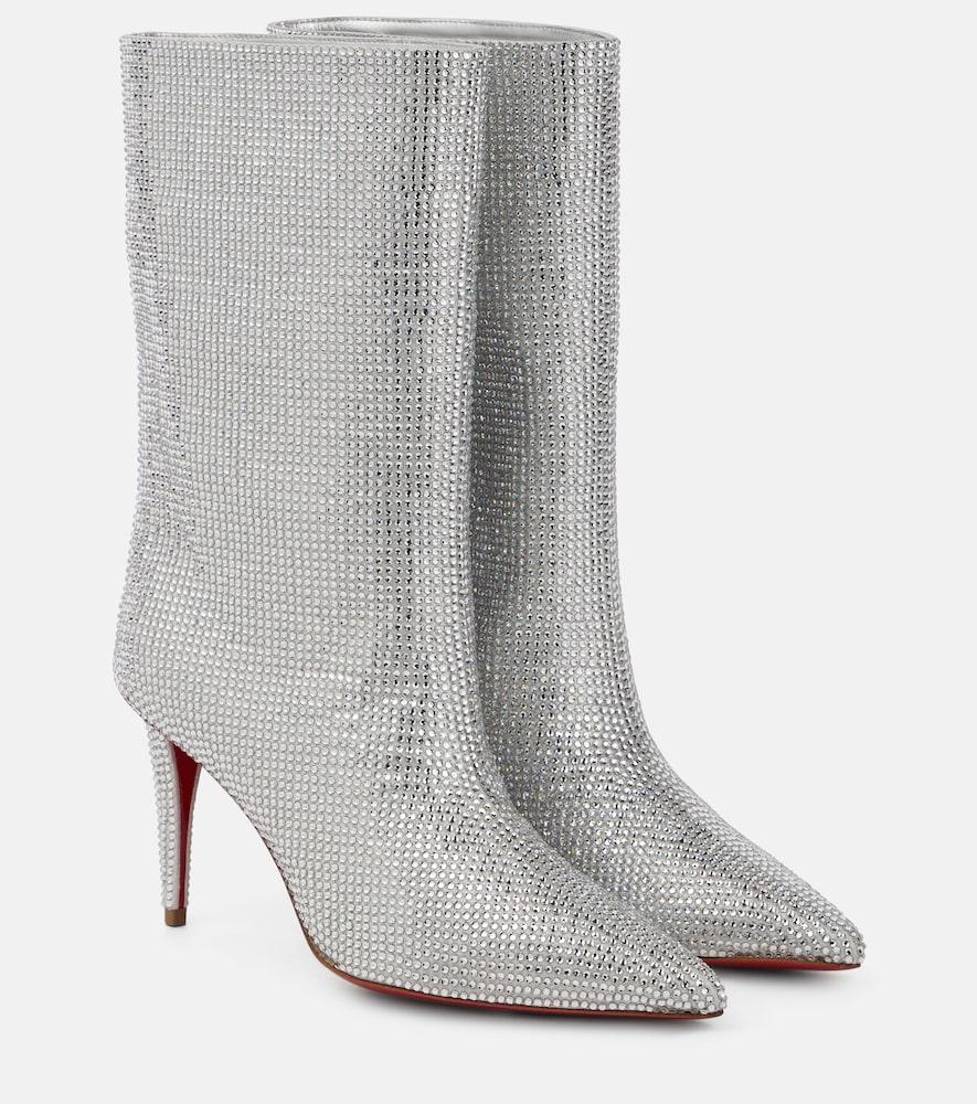 christian louboutin astrilarge strass suede ankle boots