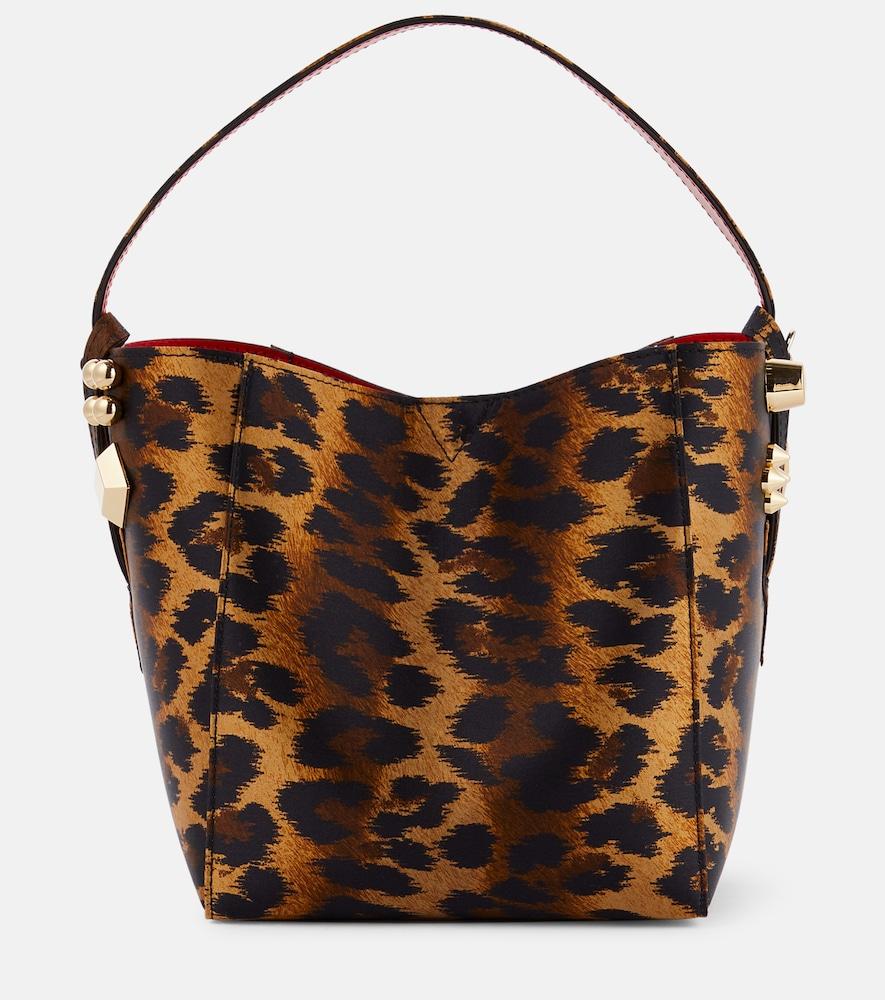 christian louboutin cabachic mini satin bucket bag